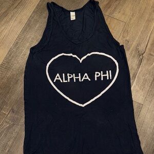Alpha Phi Navy Blue tank top